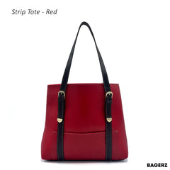 Strip Tote - Red